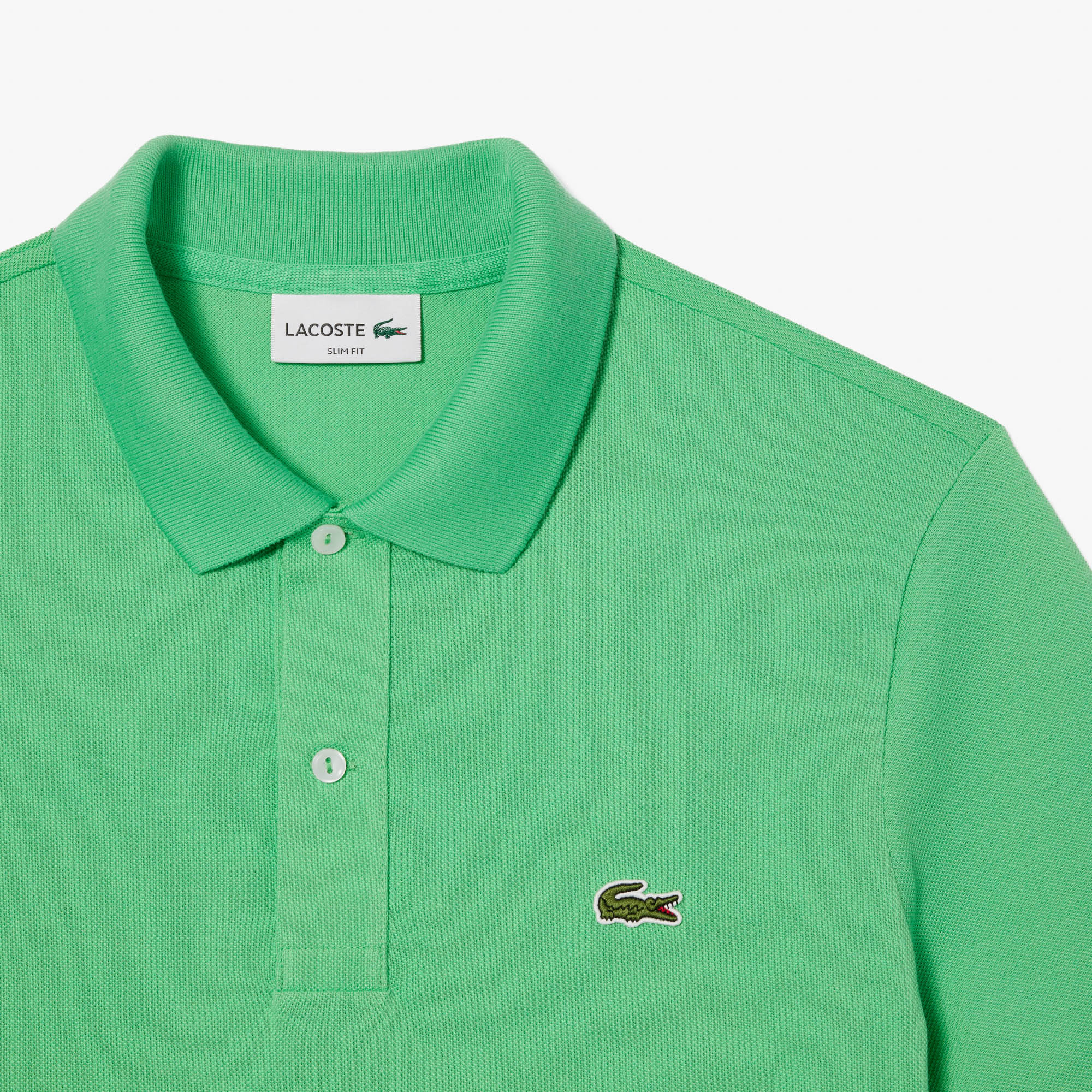 L.12.12 Fitted polo shirt in small piqué - Peppermint