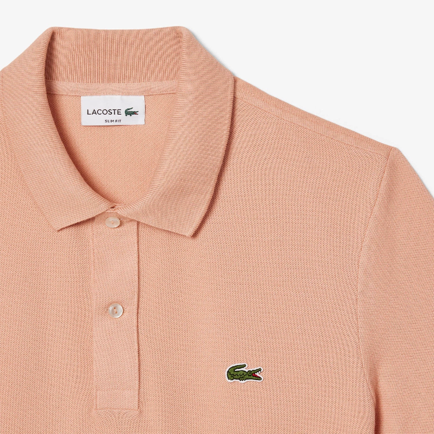 Polo L.12.12 ajusté en petit piqué - Latte