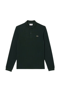 L.12.12 long-sleeved piqué polo shirt - Vert