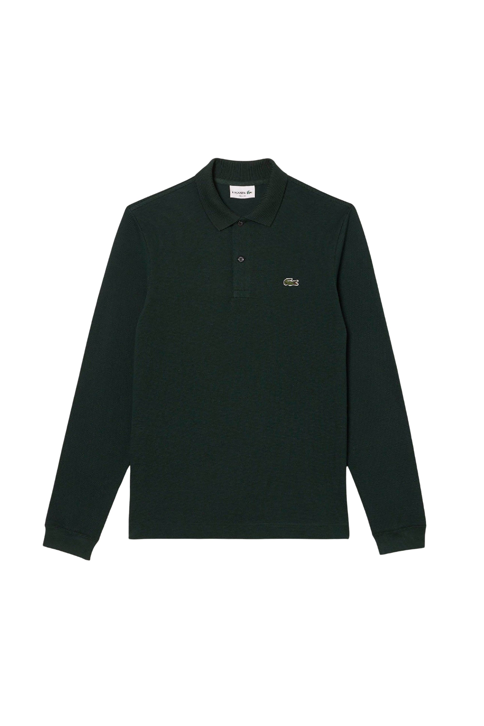 L.12.12 long-sleeved piqué polo shirt - Vert