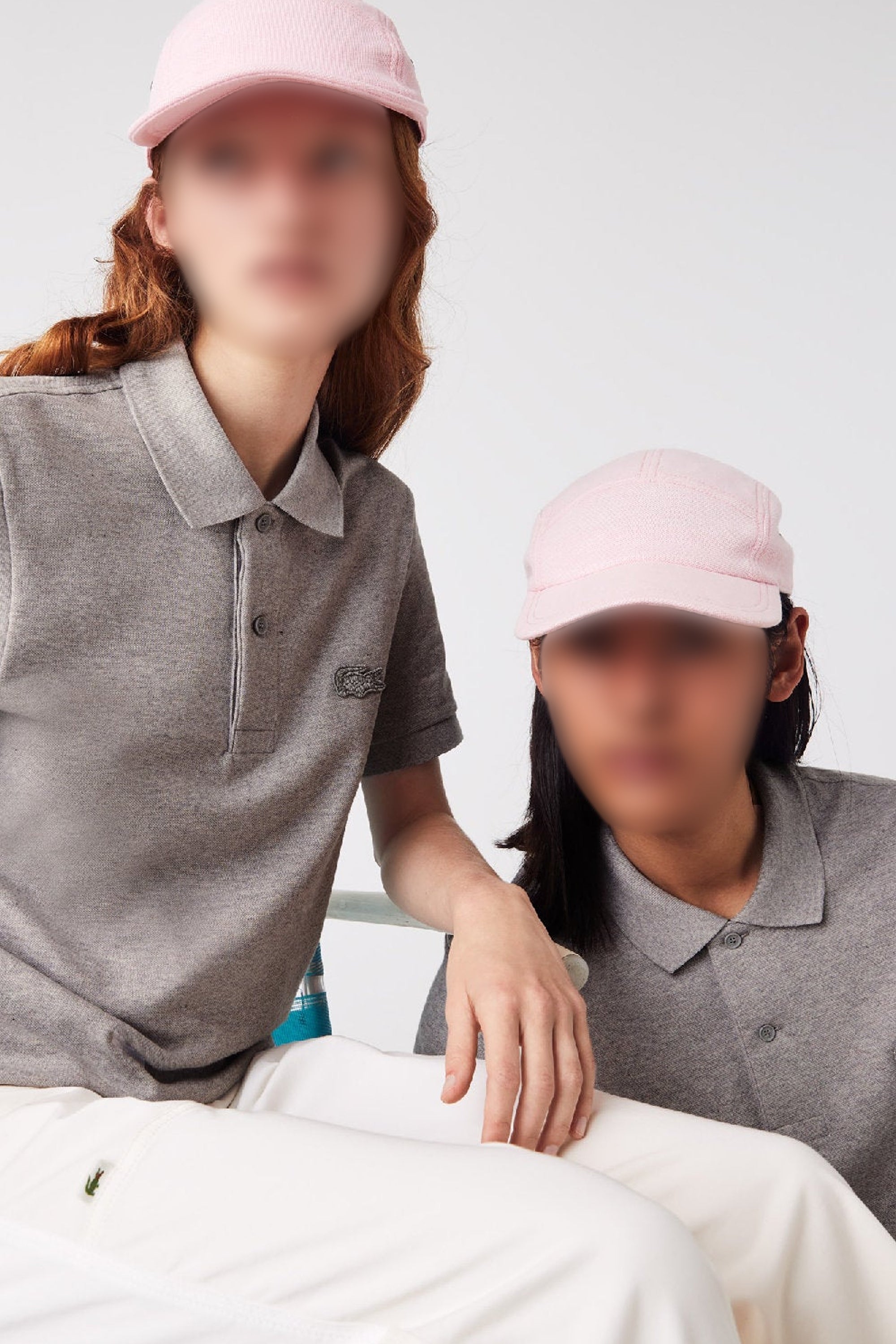 Polo avec logo à col boutonné - Muraille Chiné