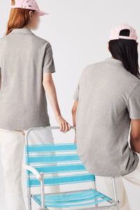 Polo avec logo à col boutonné - Muraille Chiné