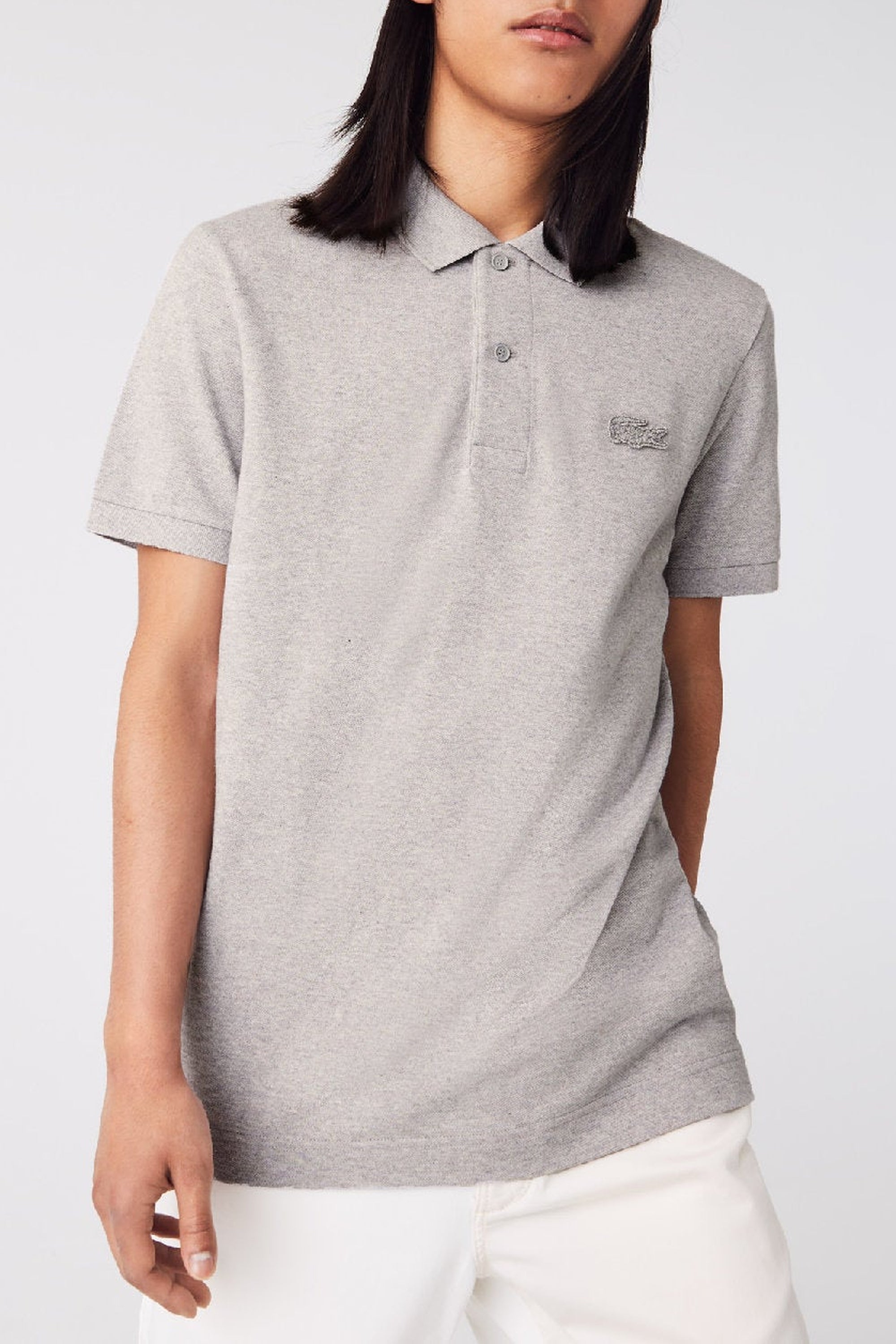 Polo avec logo à col boutonné - Muraille Chiné