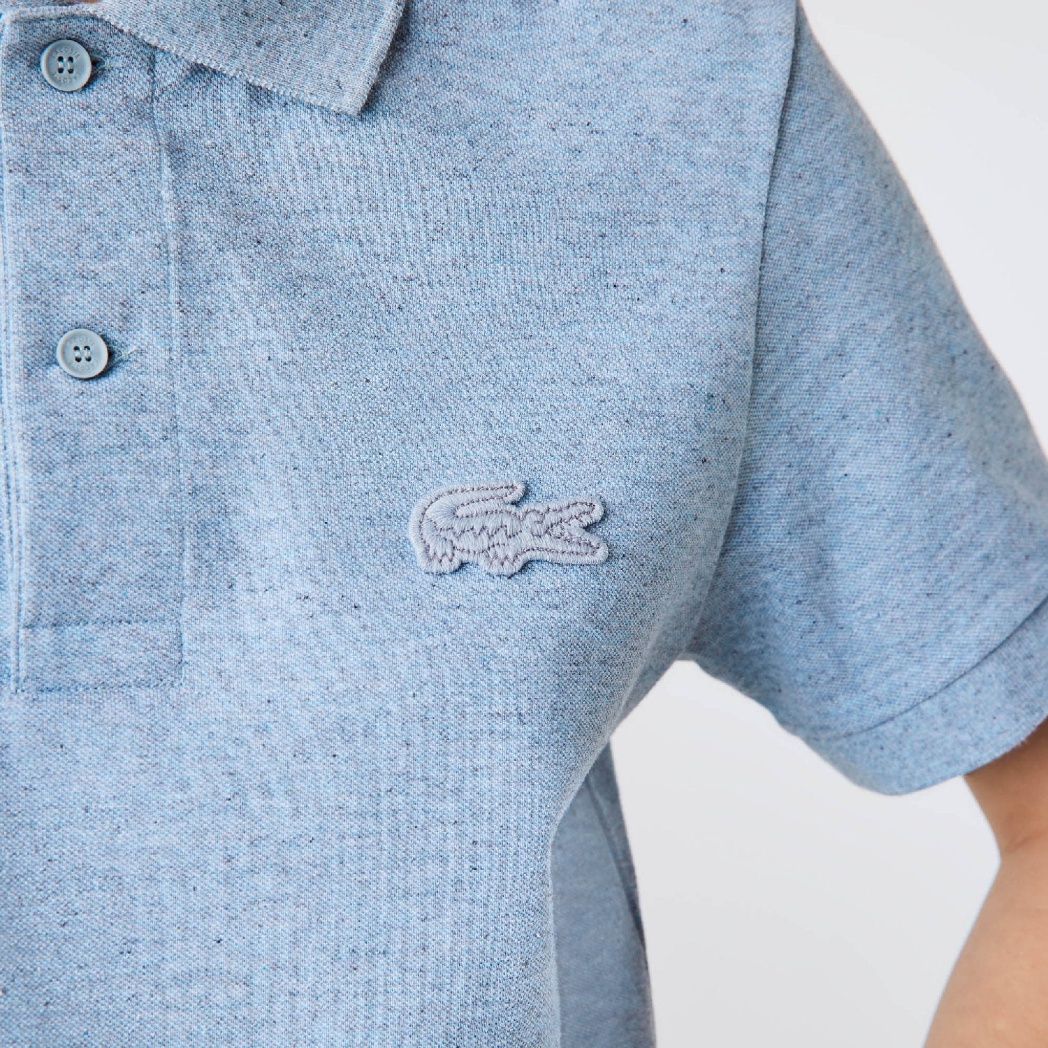 Polo avec logo à col boutonné - Paysage Chiné