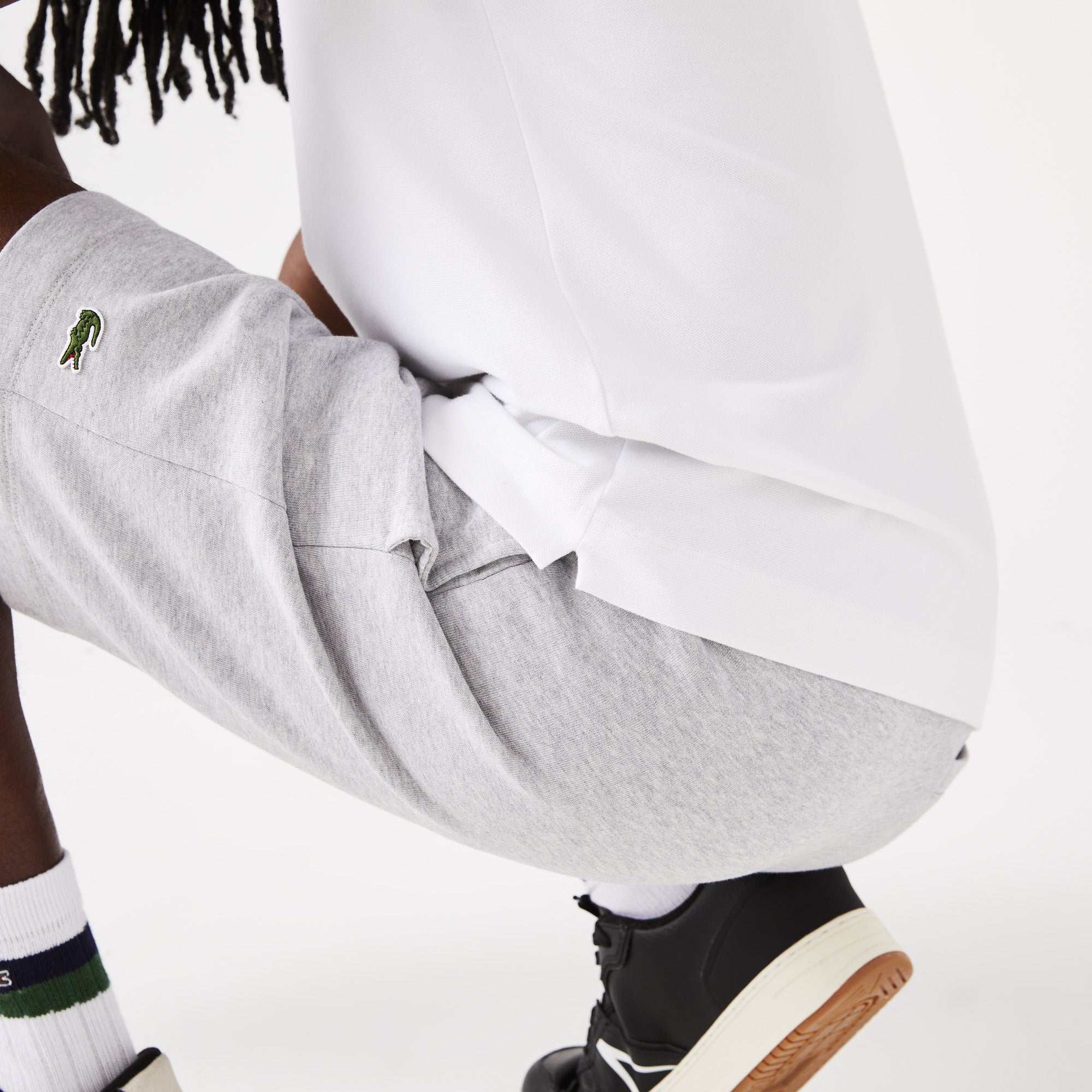 Polo coupe droite Paris boutonné en piqué - Blanc
