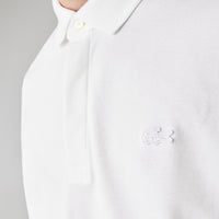Paris piqué button-down polo shirt - White