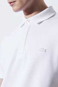 Paris piqué button-down polo shirt - White