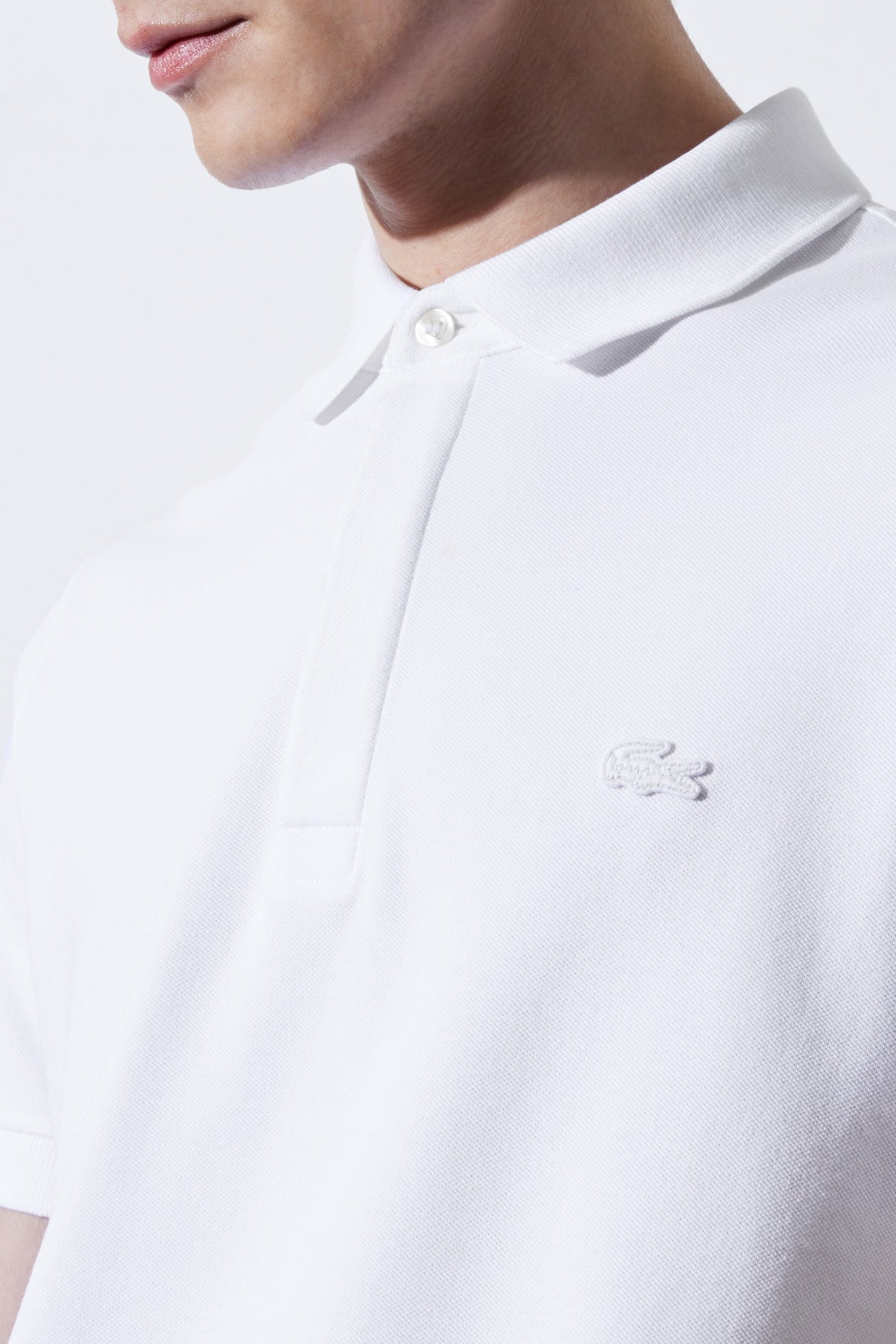 Paris piqué button-down polo shirt - White