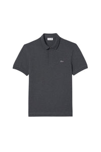 Polo coupe droite Paris boutonné en piqué - Bitume Chiné