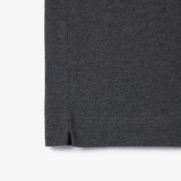 Polo coupe droite Paris boutonné en piqué - Bitume Chiné