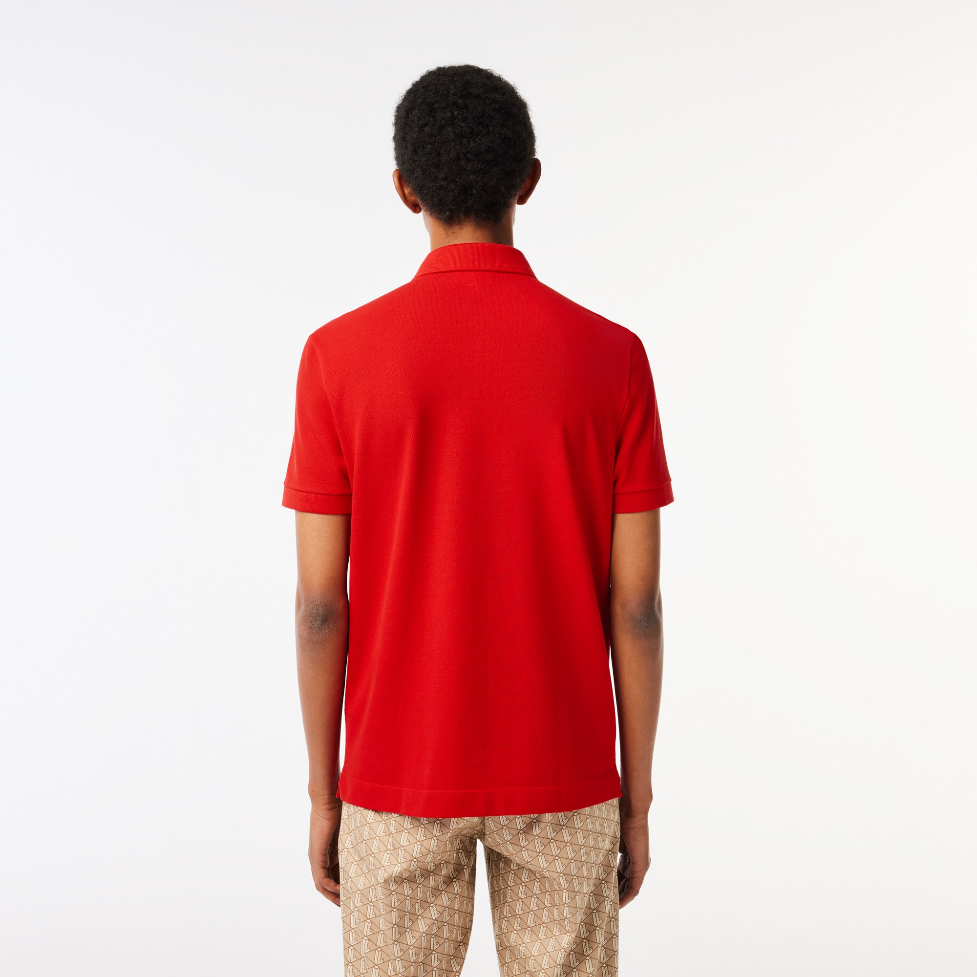 Paris piqué button-down polo shirt - Red