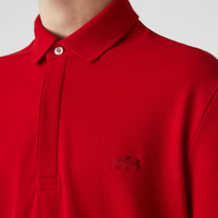 Paris piqué button-down polo shirt - Red