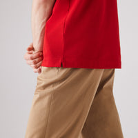 Paris piqué button-down polo shirt - Red