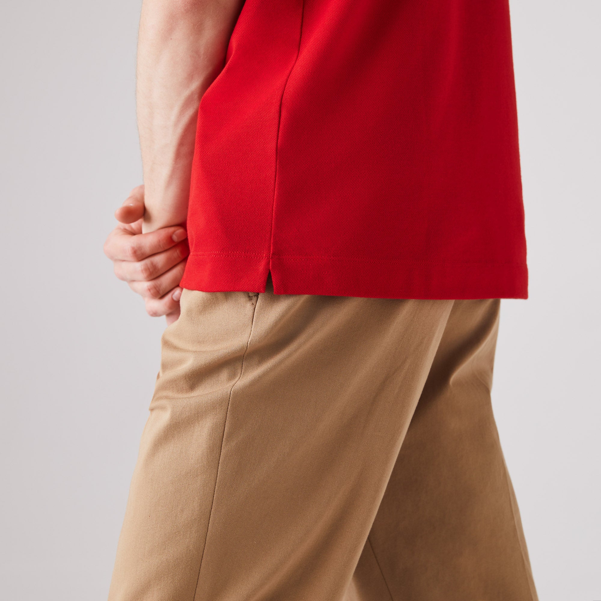 Paris piqué button-down polo shirt - Red