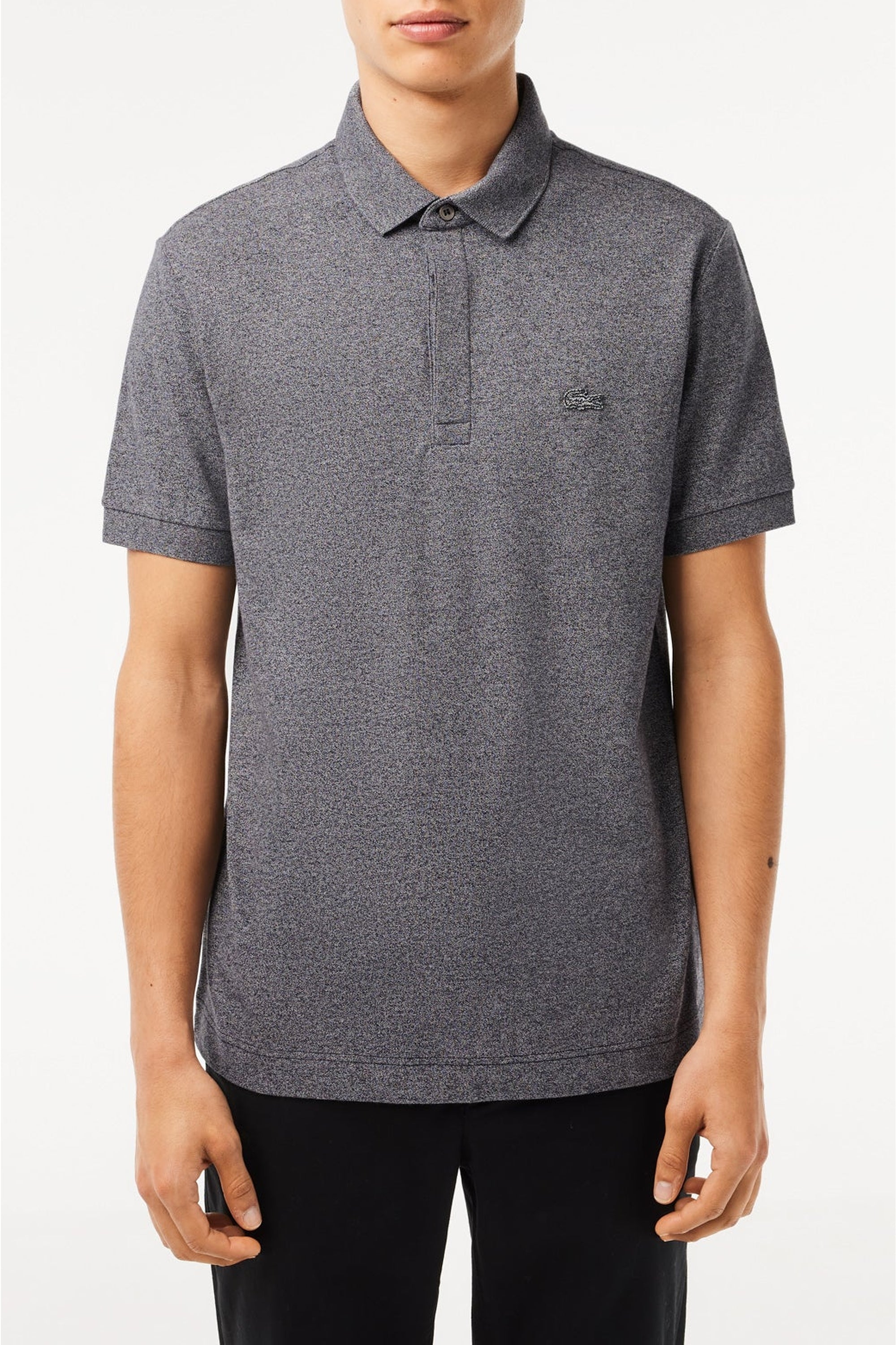 Polo coupe droite Paris boutonné en piqué - Eclipse Jaspe