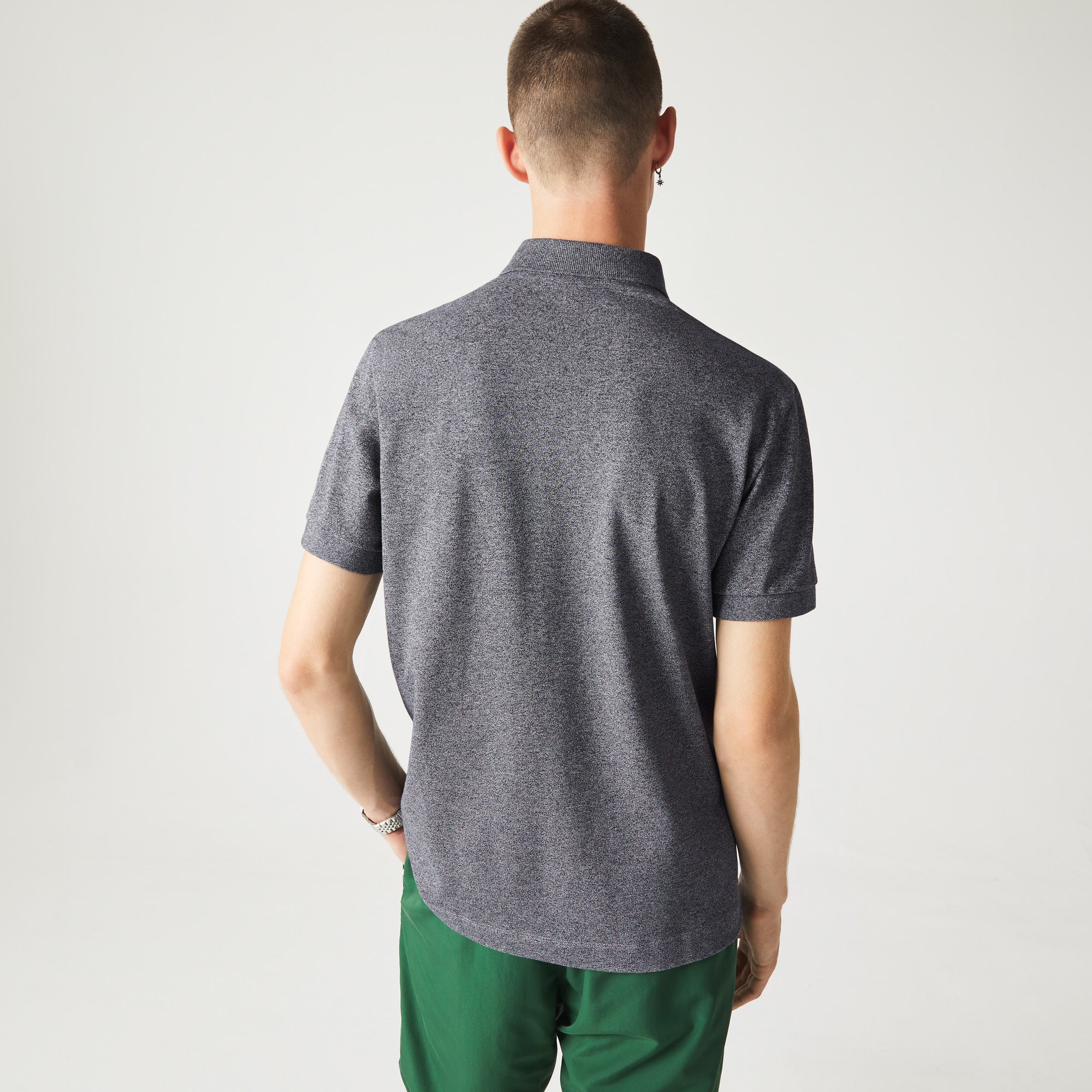 Polo coupe droite Paris boutonné en piqué - Eclipse Jaspe