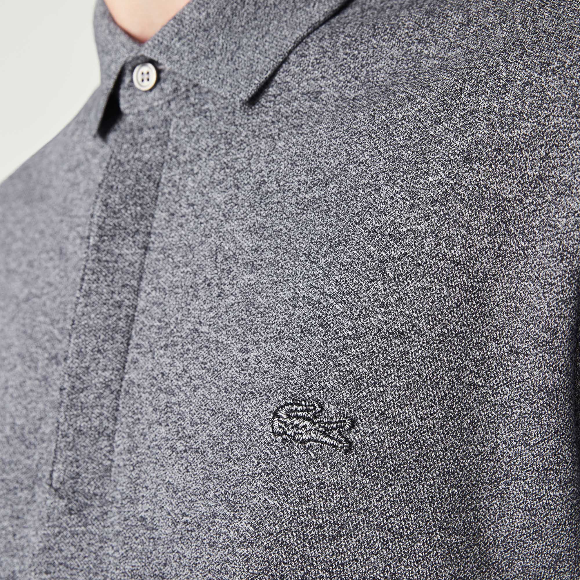 Polo coupe droite Paris boutonné en piqué - Eclipse Jaspe