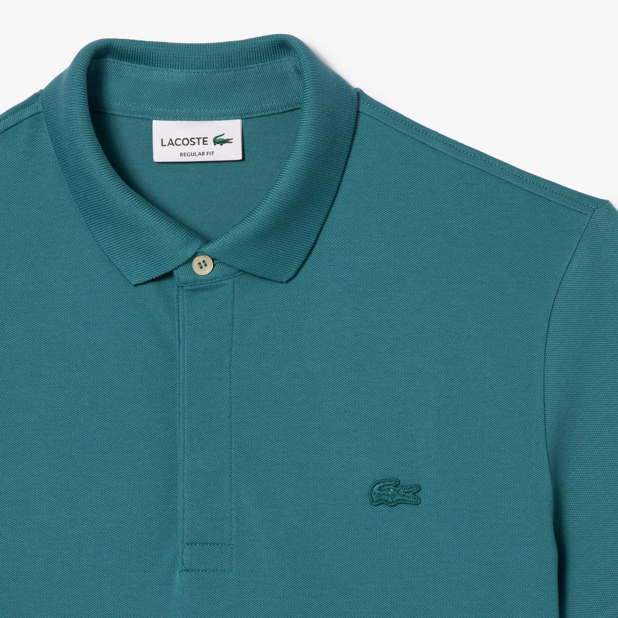 Paris button-down polo shirt in piqué - Hydro