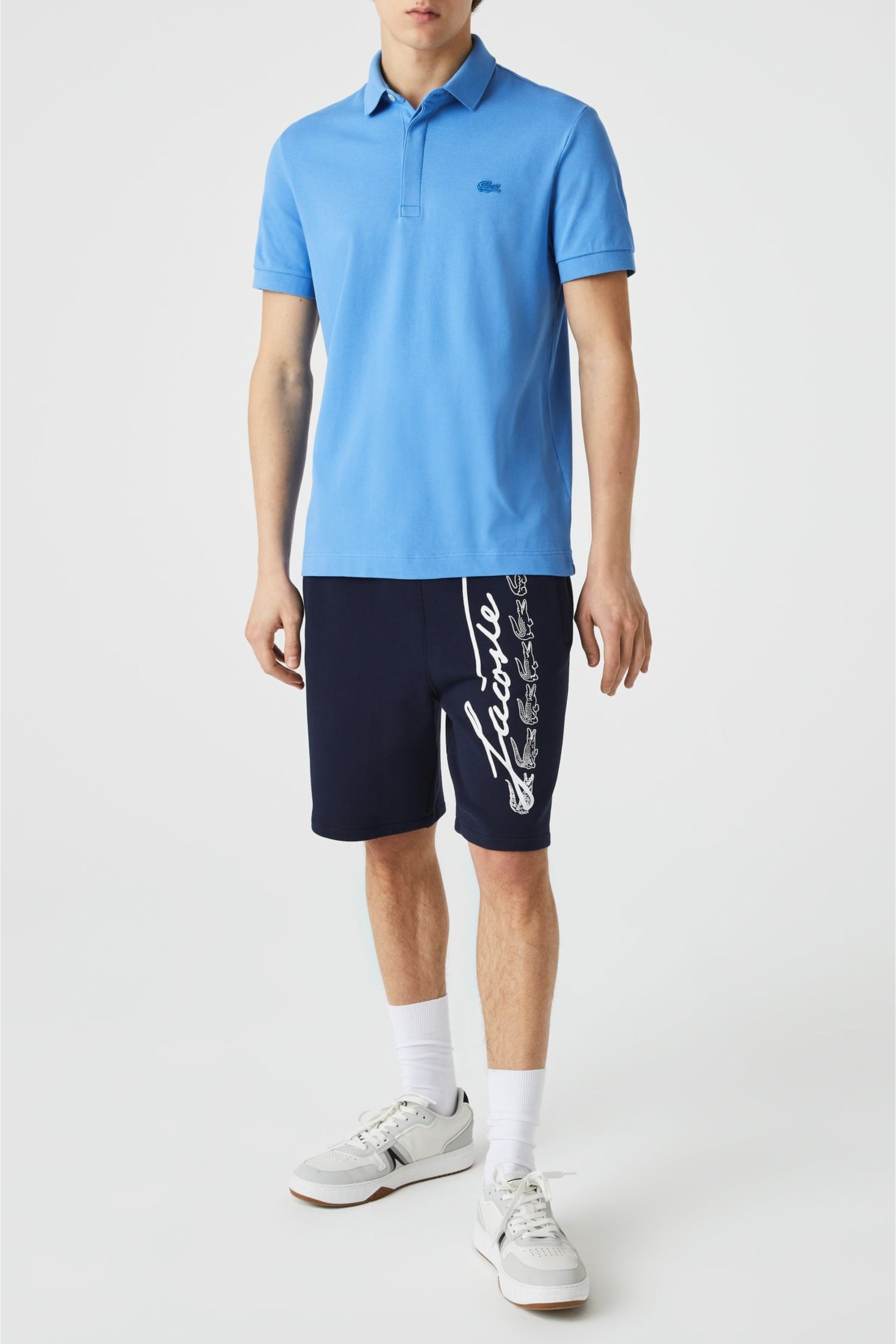 Paris straight-cut polo with piqué buttons - Aérien