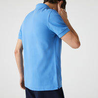 Paris straight-cut polo with piqué buttons - Aérien