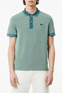 Straight cut pique polo shirt - Sinople & Hydro