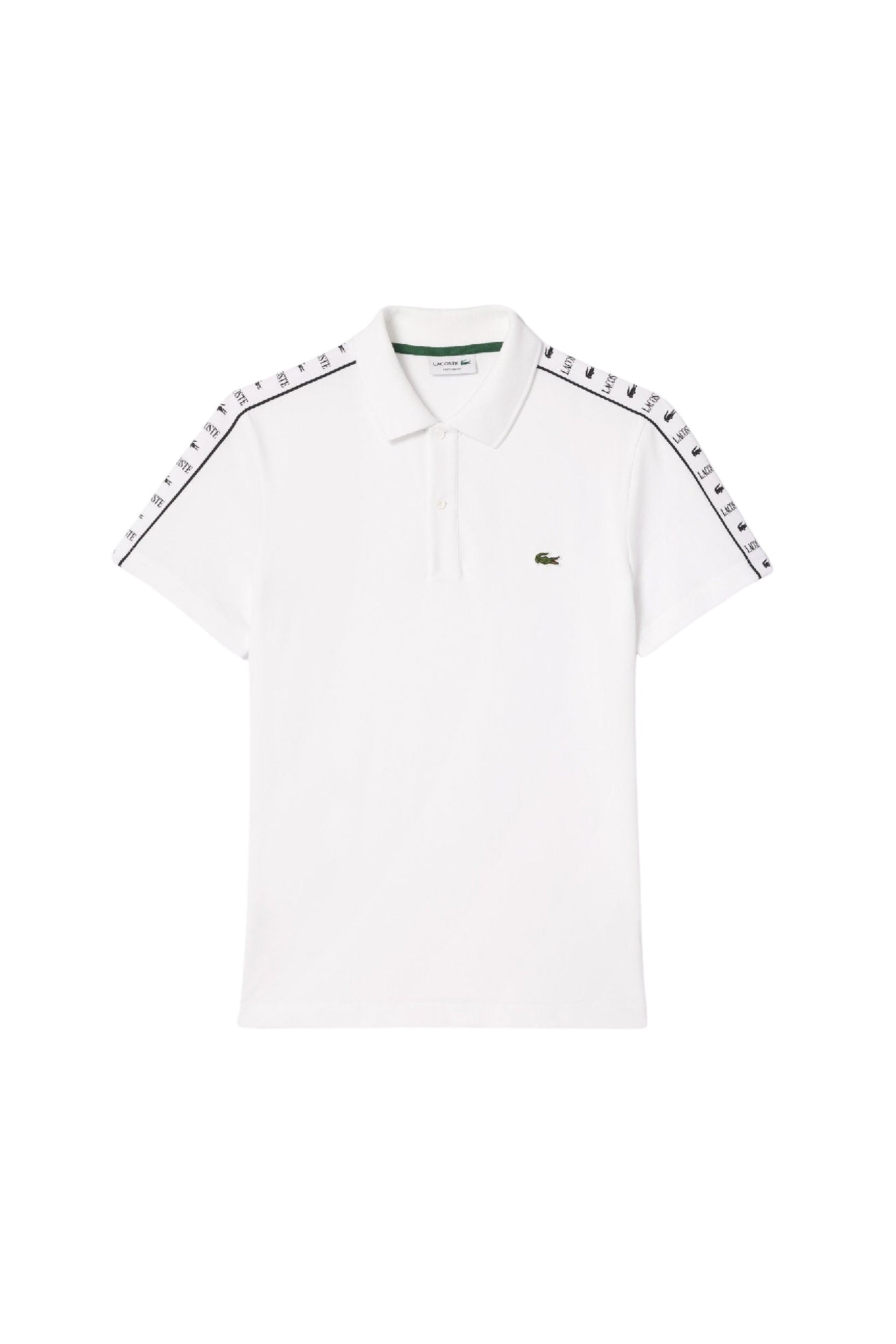 Straight cut piqué polo shirt - White