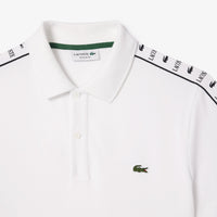 Straight cut piqué polo shirt - White