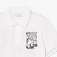 Polo coupe droite Movement imprimé en piqué - Blanc
