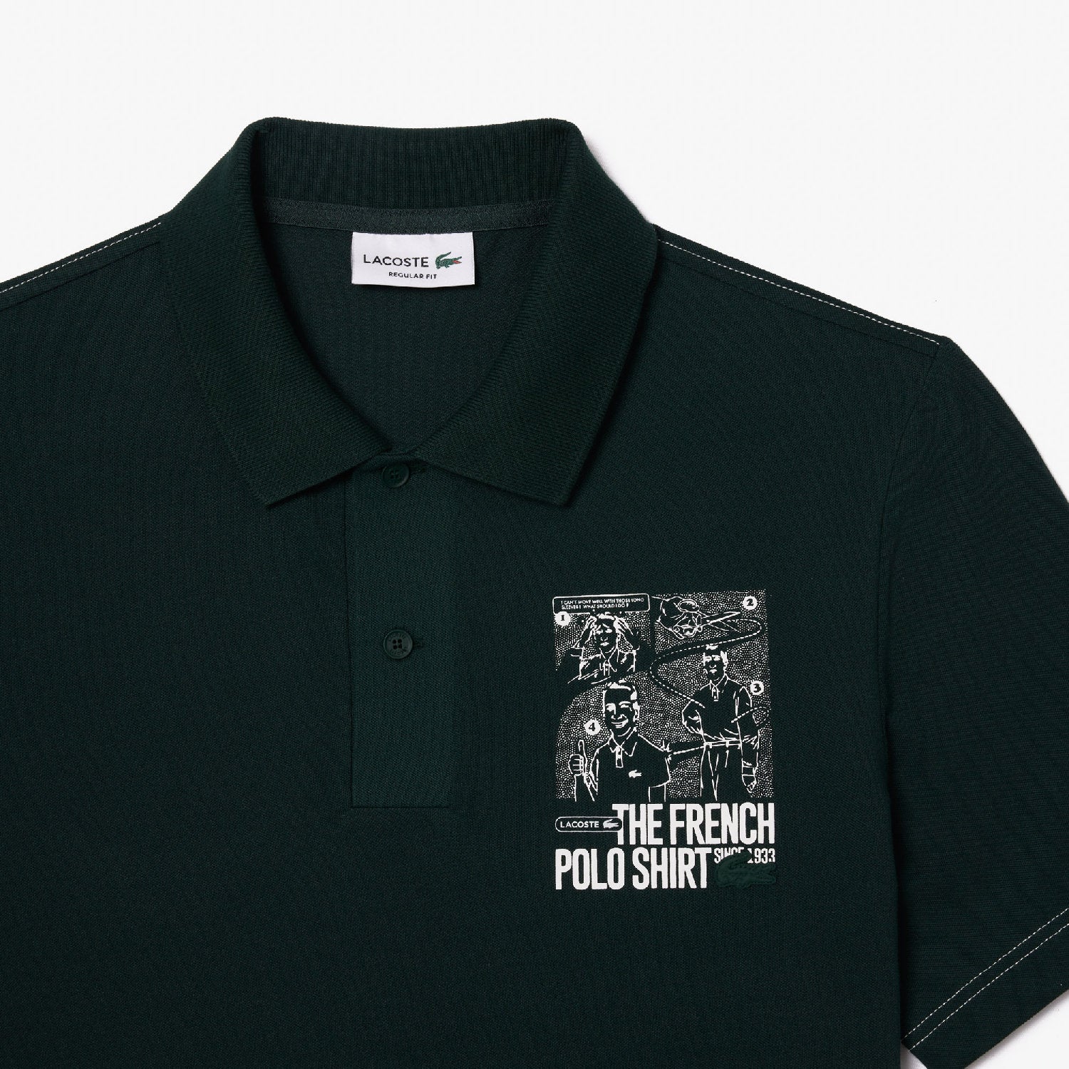 Polo coupe droite Movement imprimé en piqué - Sinople
