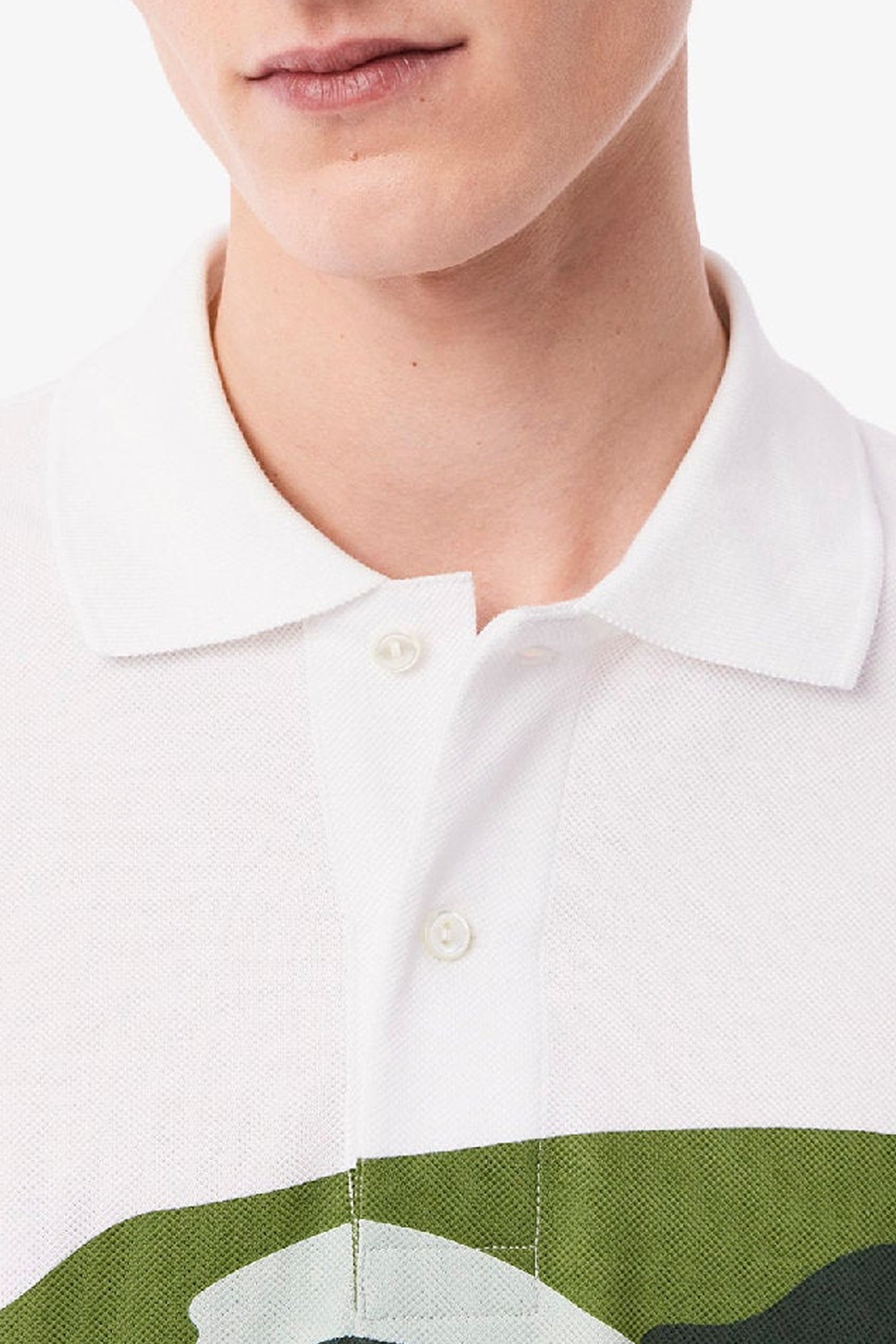 Polo imprimé en piqué - Blanc & Multicolor