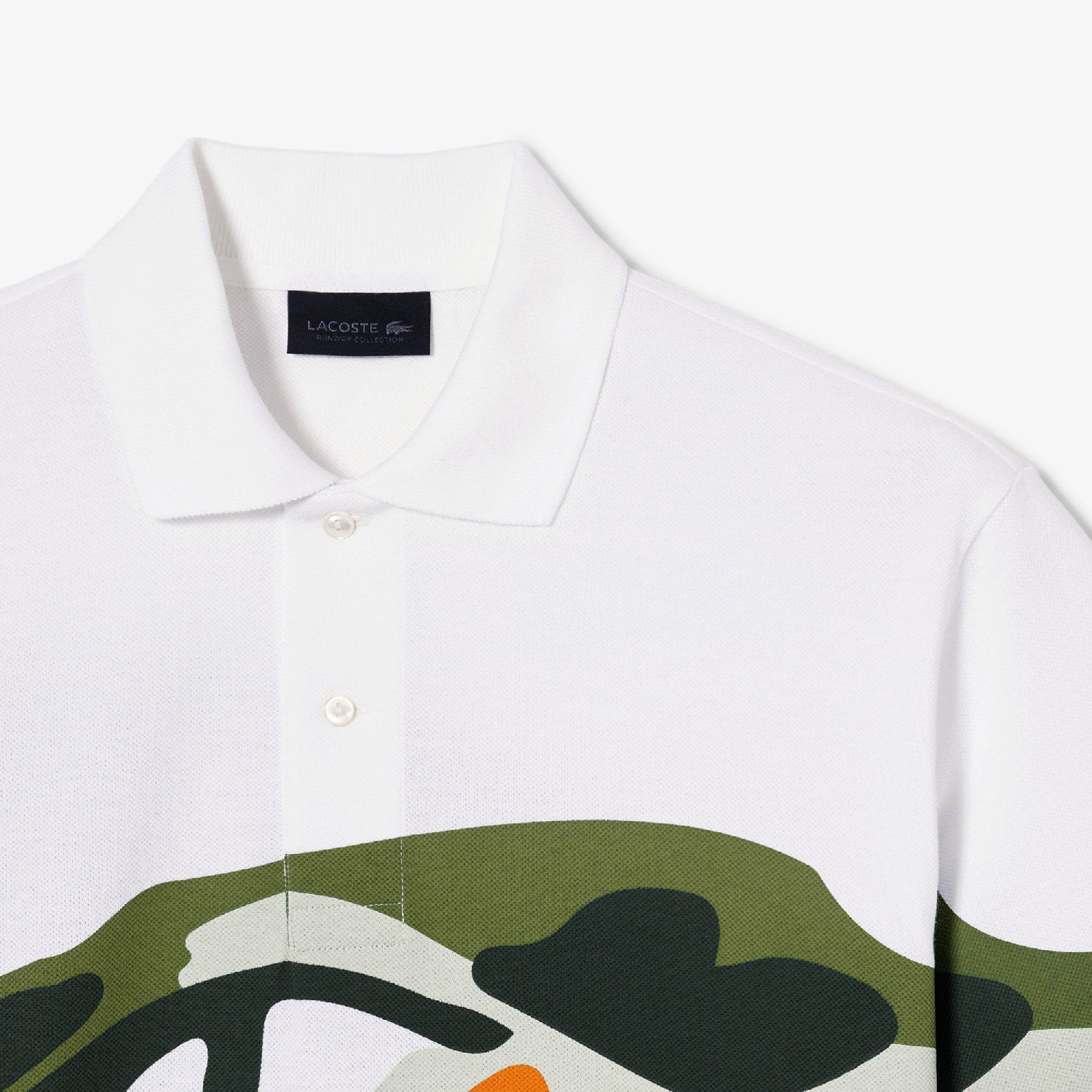 Polo imprimé en piqué - Blanc & Multicolor