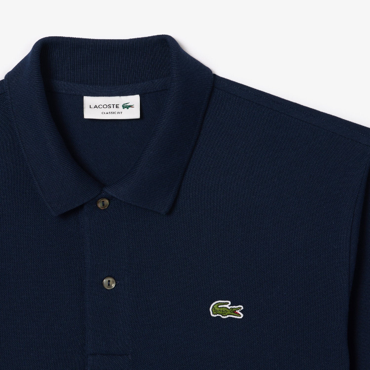 L.12.12 polo shirt in small pique - Navy