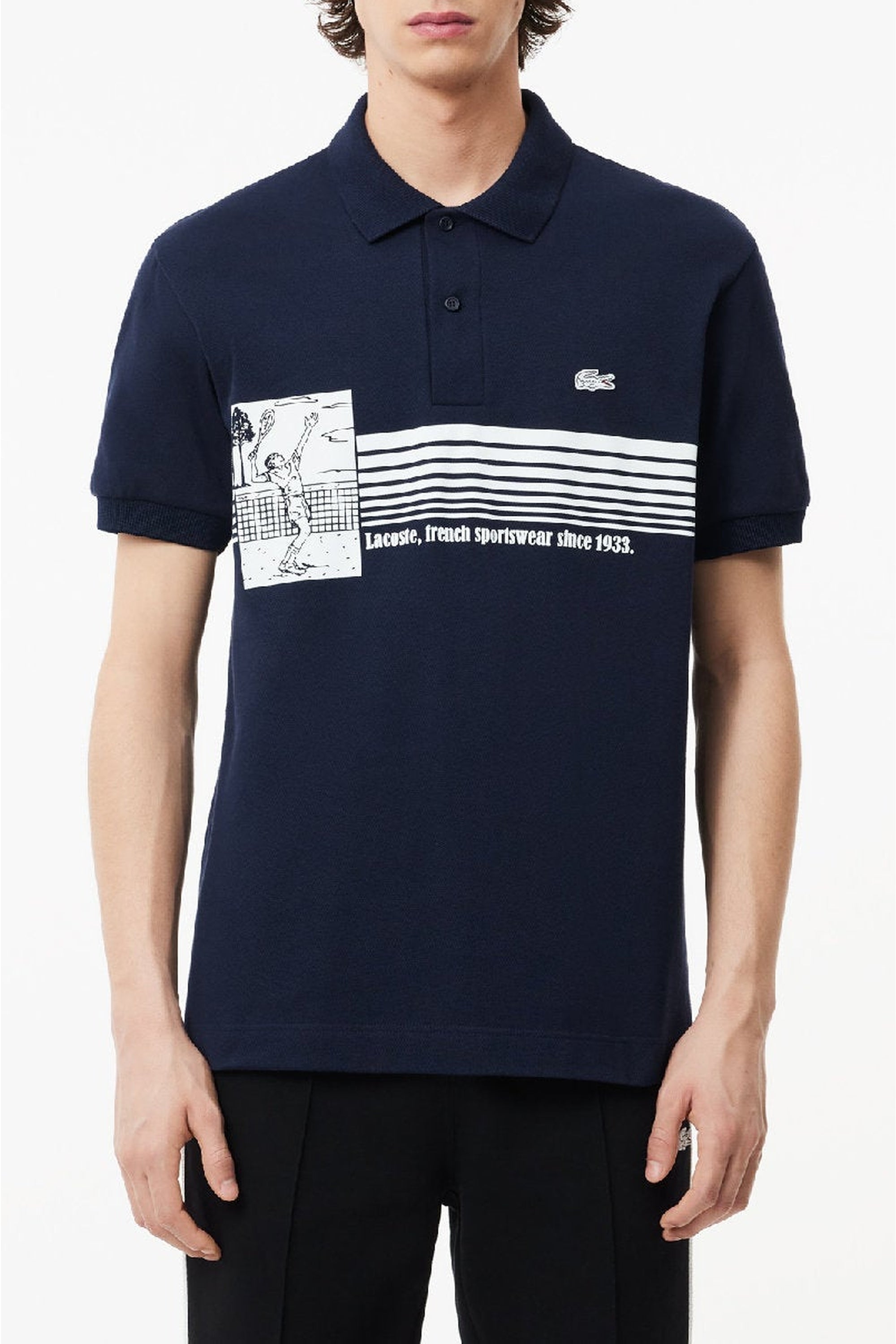 Polo L.12.12 imprimé - Marine