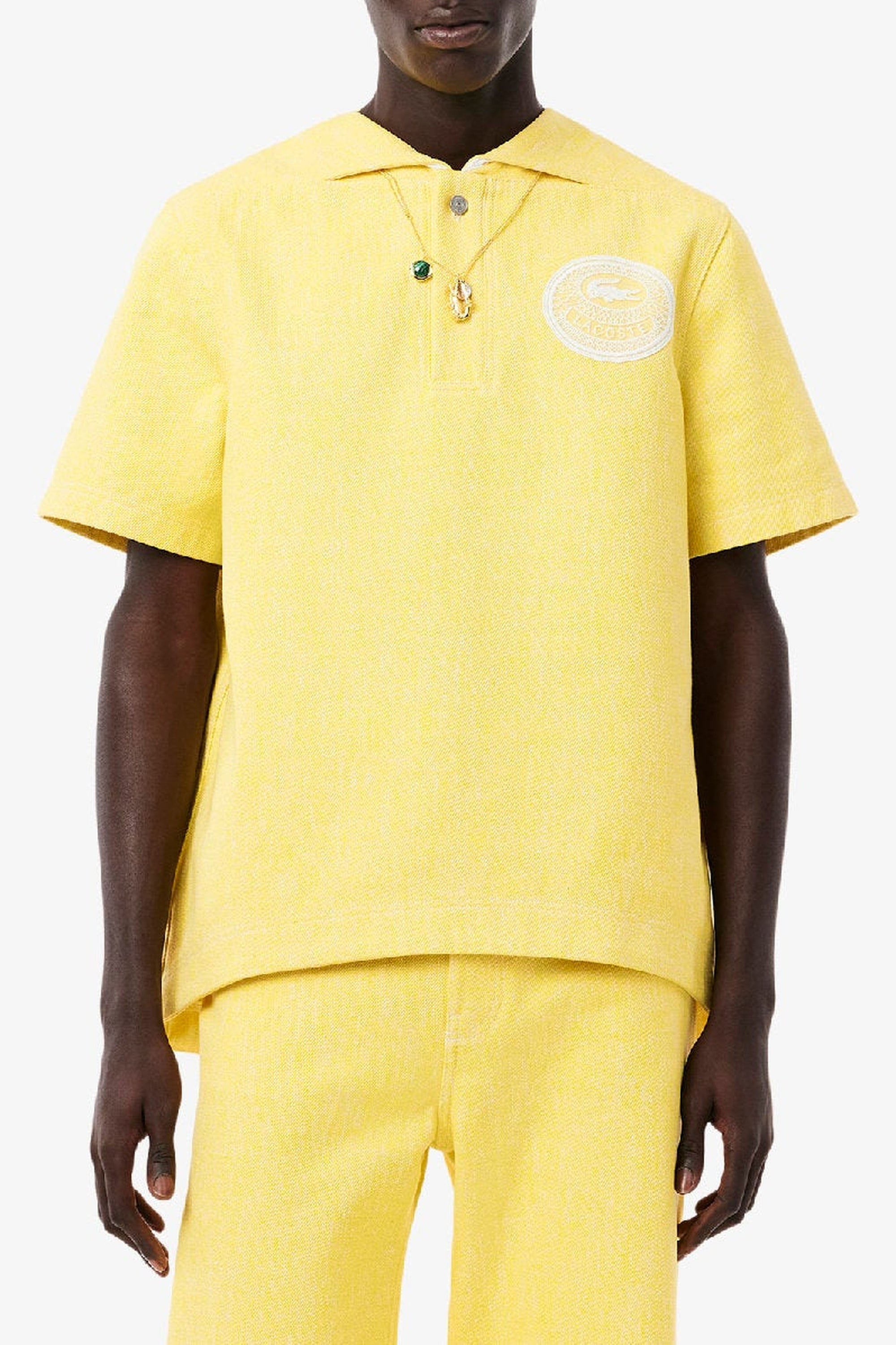 Polo oversize en denim - Ananas & Blanc