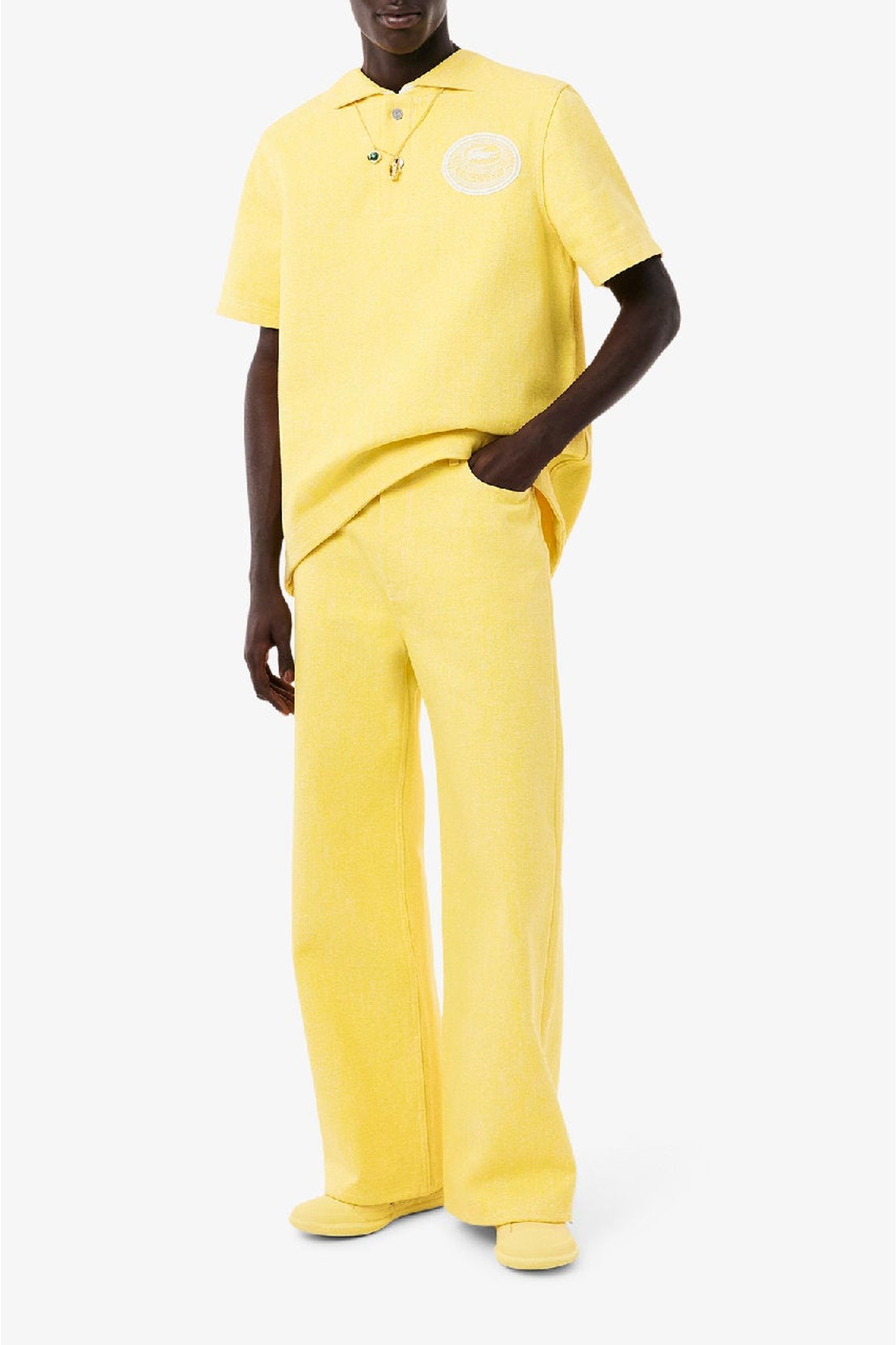 Polo oversize en denim - Ananas & Blanc