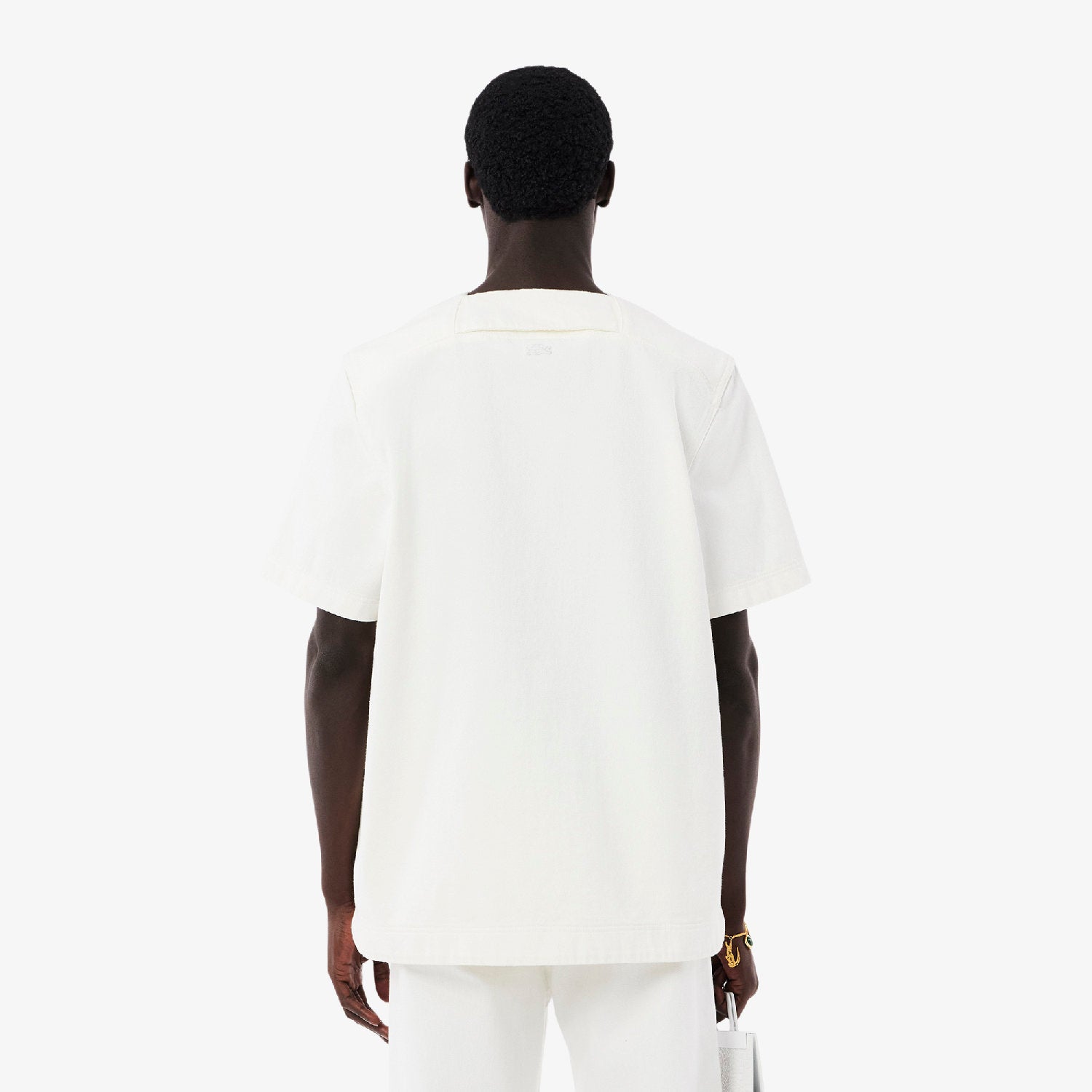Oversized printed denim T-shirt - White & Multicolour