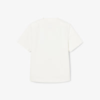 Oversized printed denim T-shirt - White & Multicolour