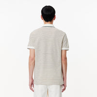 Striped piqué polo shirt - Farine & Multicolor