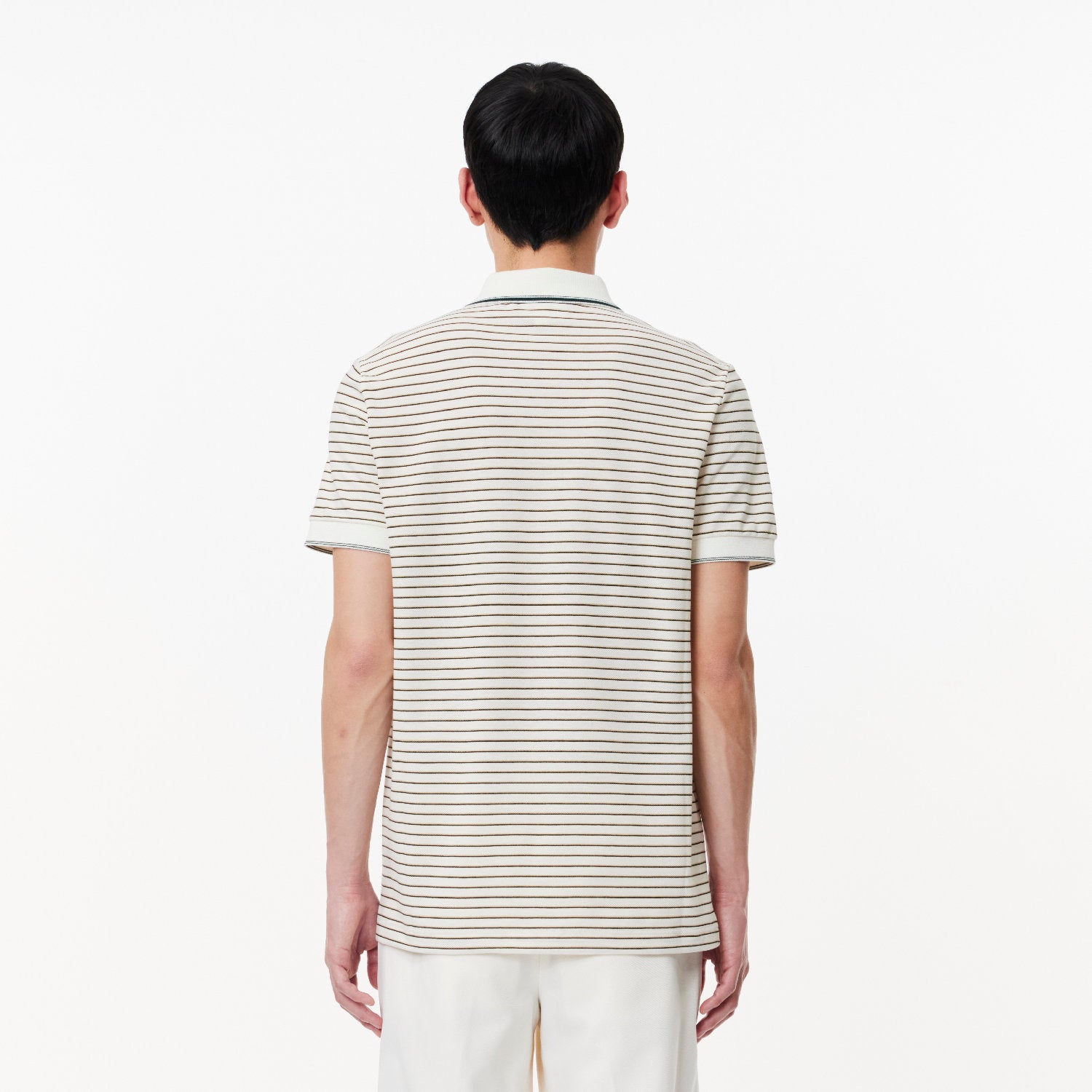 Striped piqué polo shirt - Farine & Multicolor
