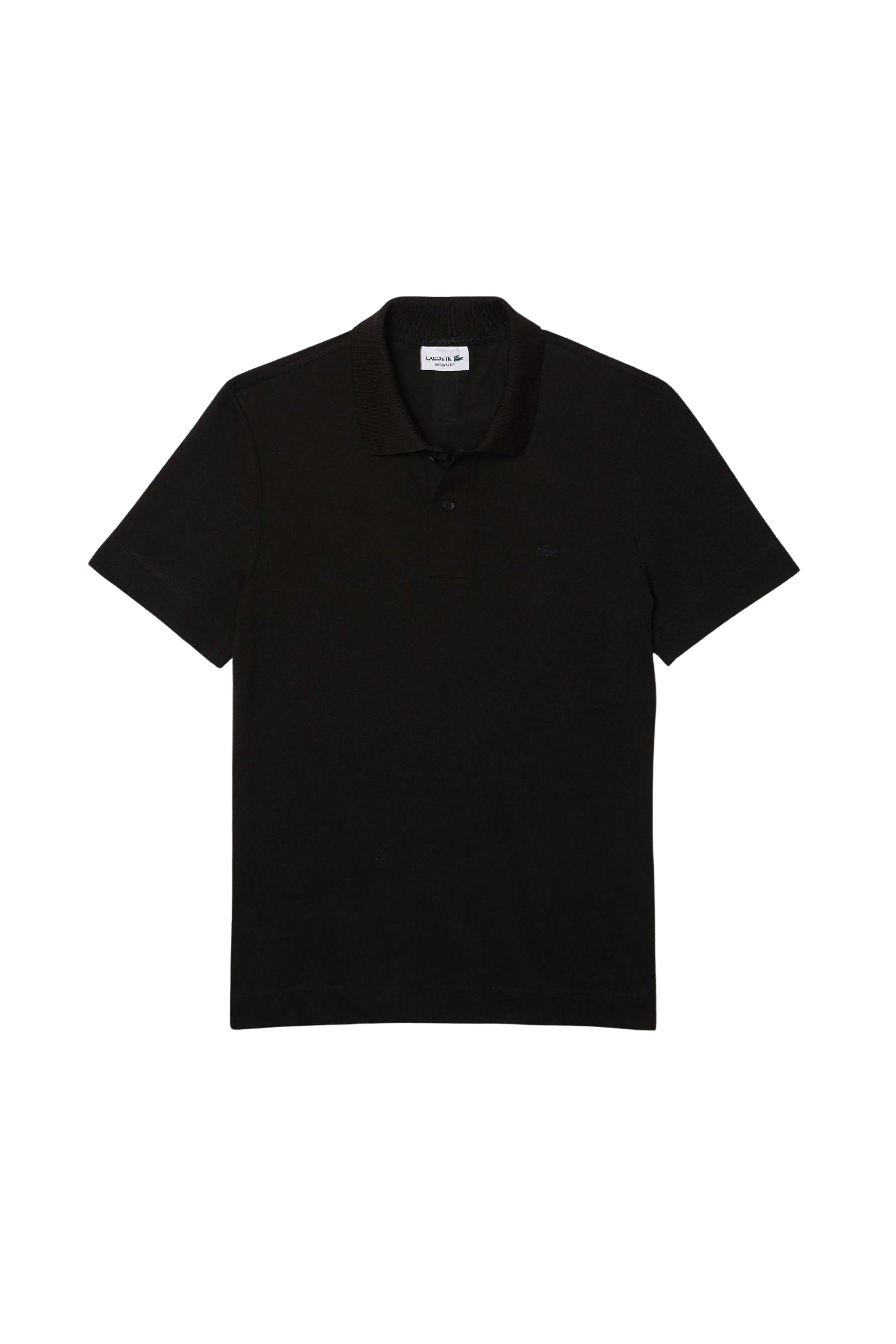 Polo coupe droite en piqué - Noir