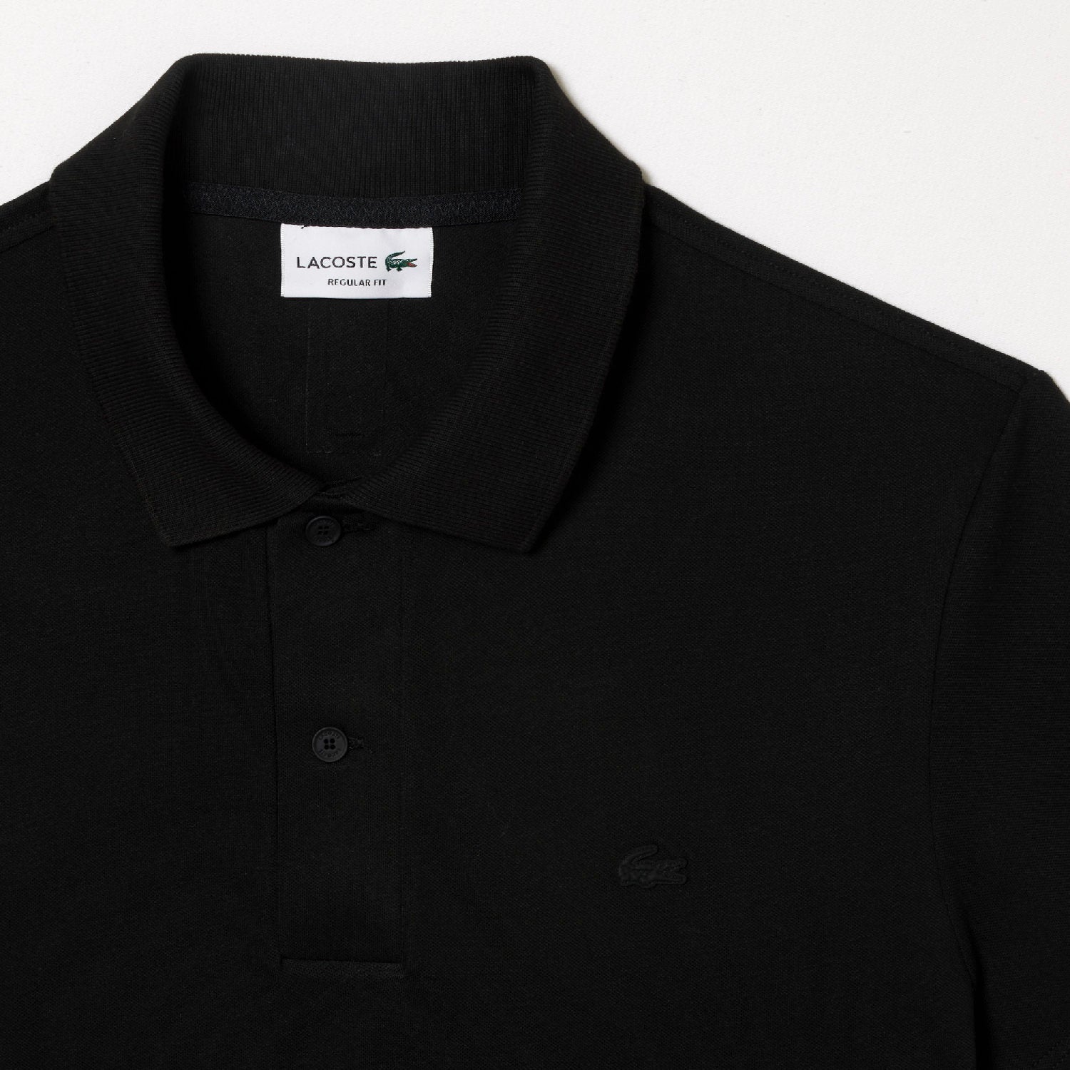 Polo coupe droite en piqué - Noir