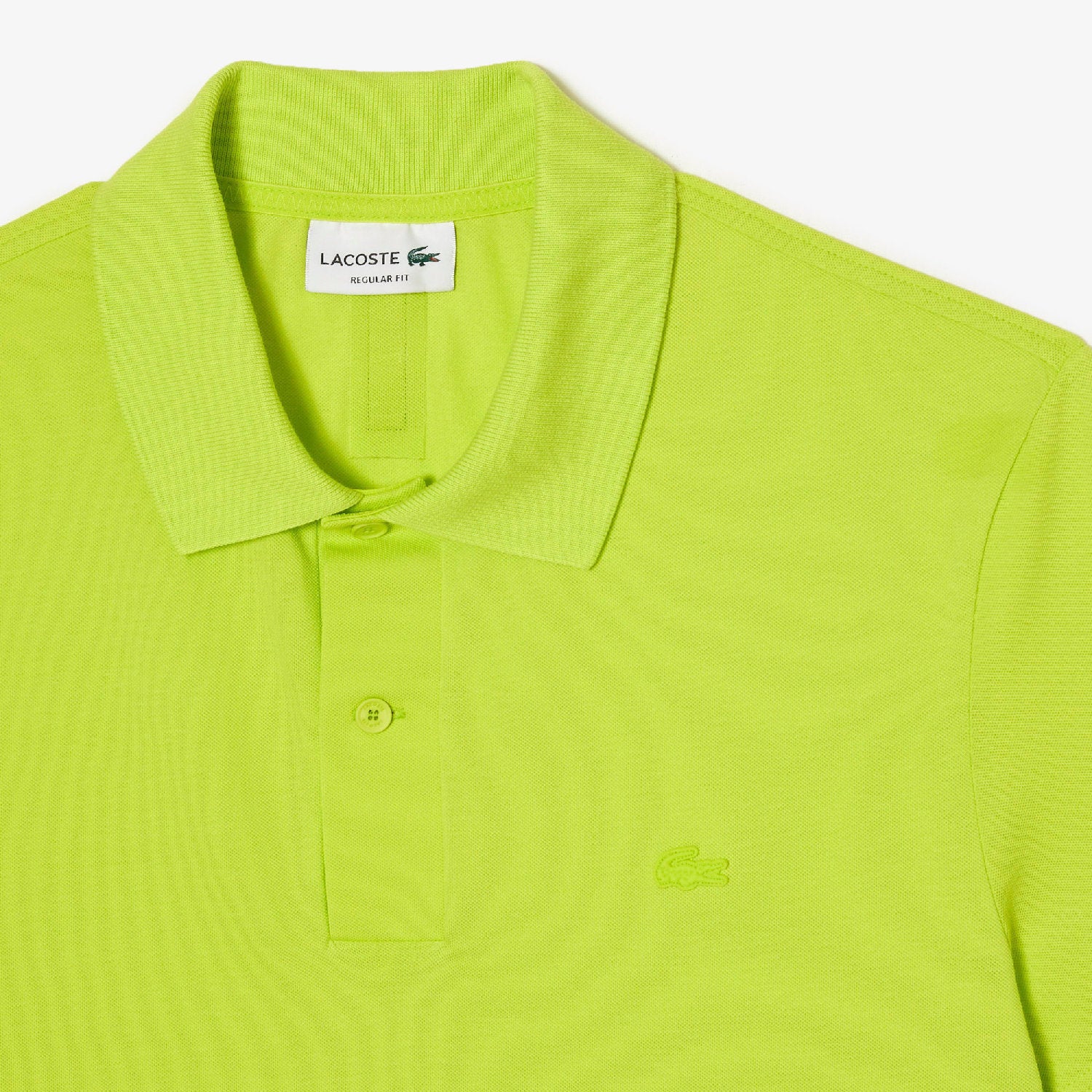 Polo coupe droite en piqué - Lime