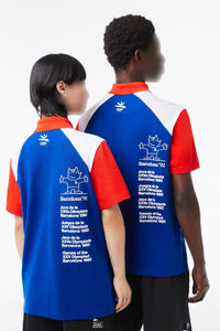 Polo avec logo en piqué - Cobalt & Blanc