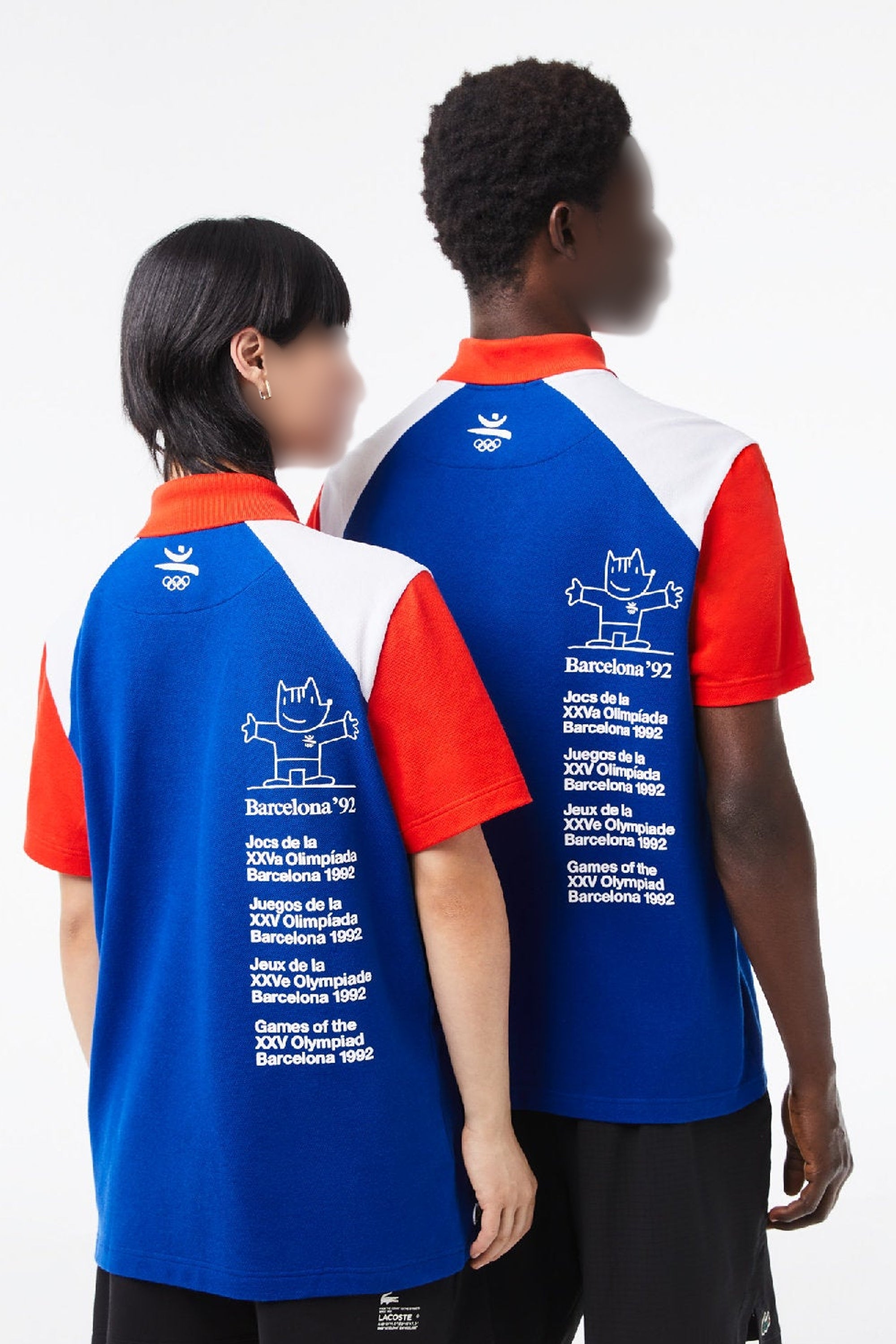 Polo avec logo en piqué - Cobalt & Blanc