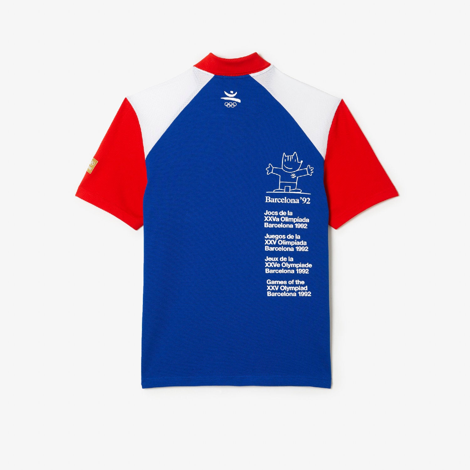 Polo avec logo en piqué - Cobalt & Blanc