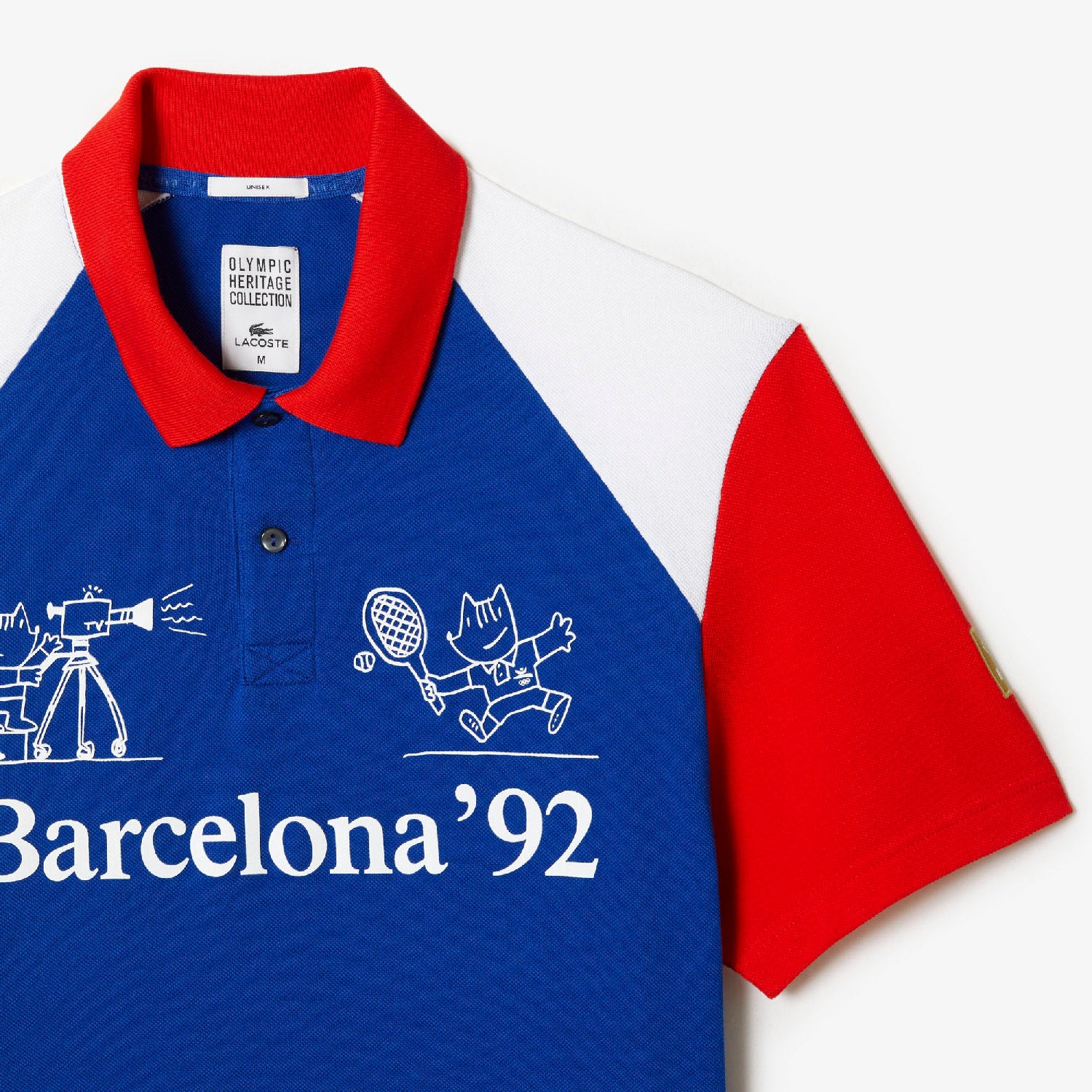 Polo avec logo en piqué - Cobalt & Blanc
