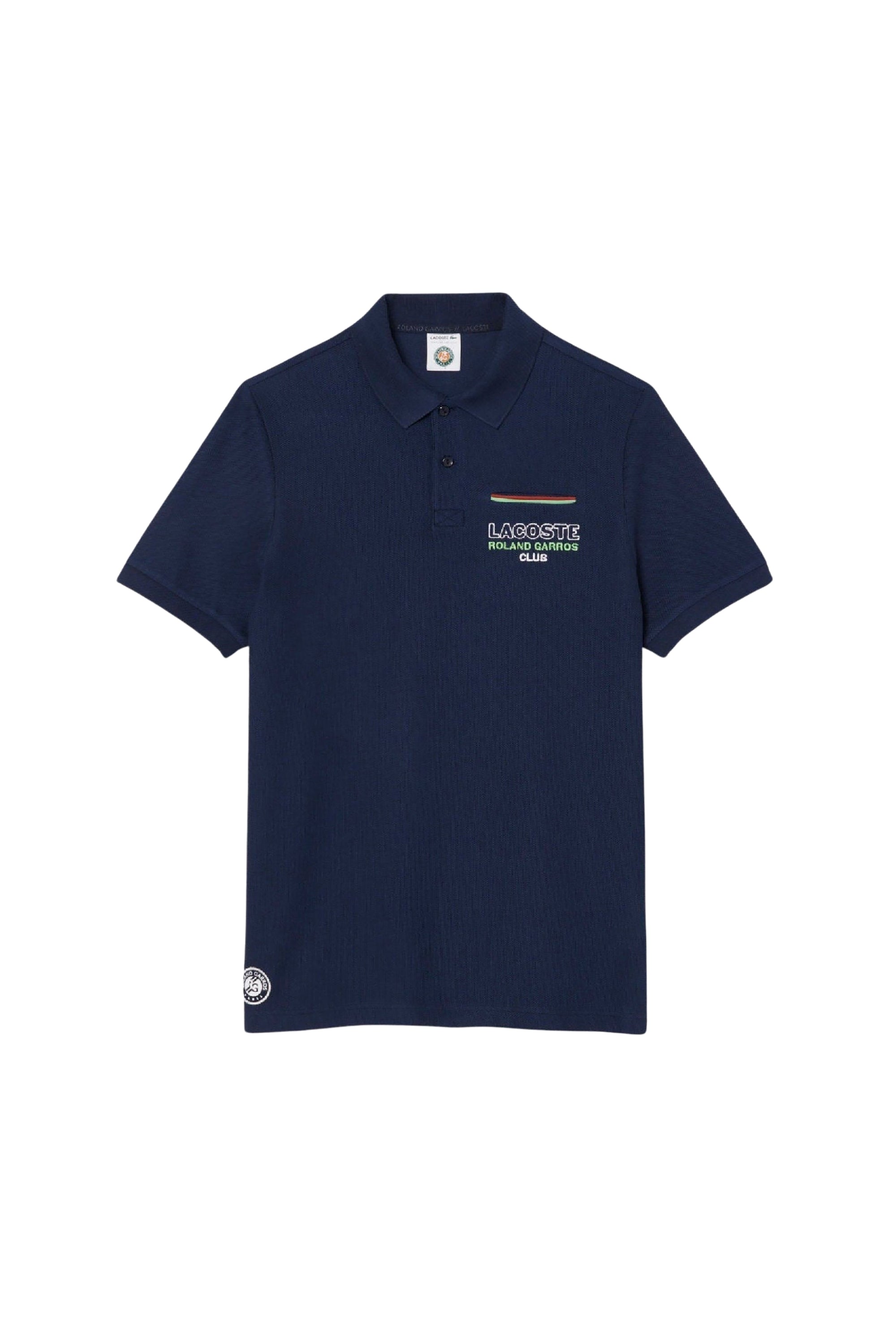 Polo coupe droite Lacoste x Roland-Garros en piqué - Marine