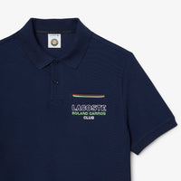 Polo coupe droite Lacoste x Roland-Garros en piqué - Marine
