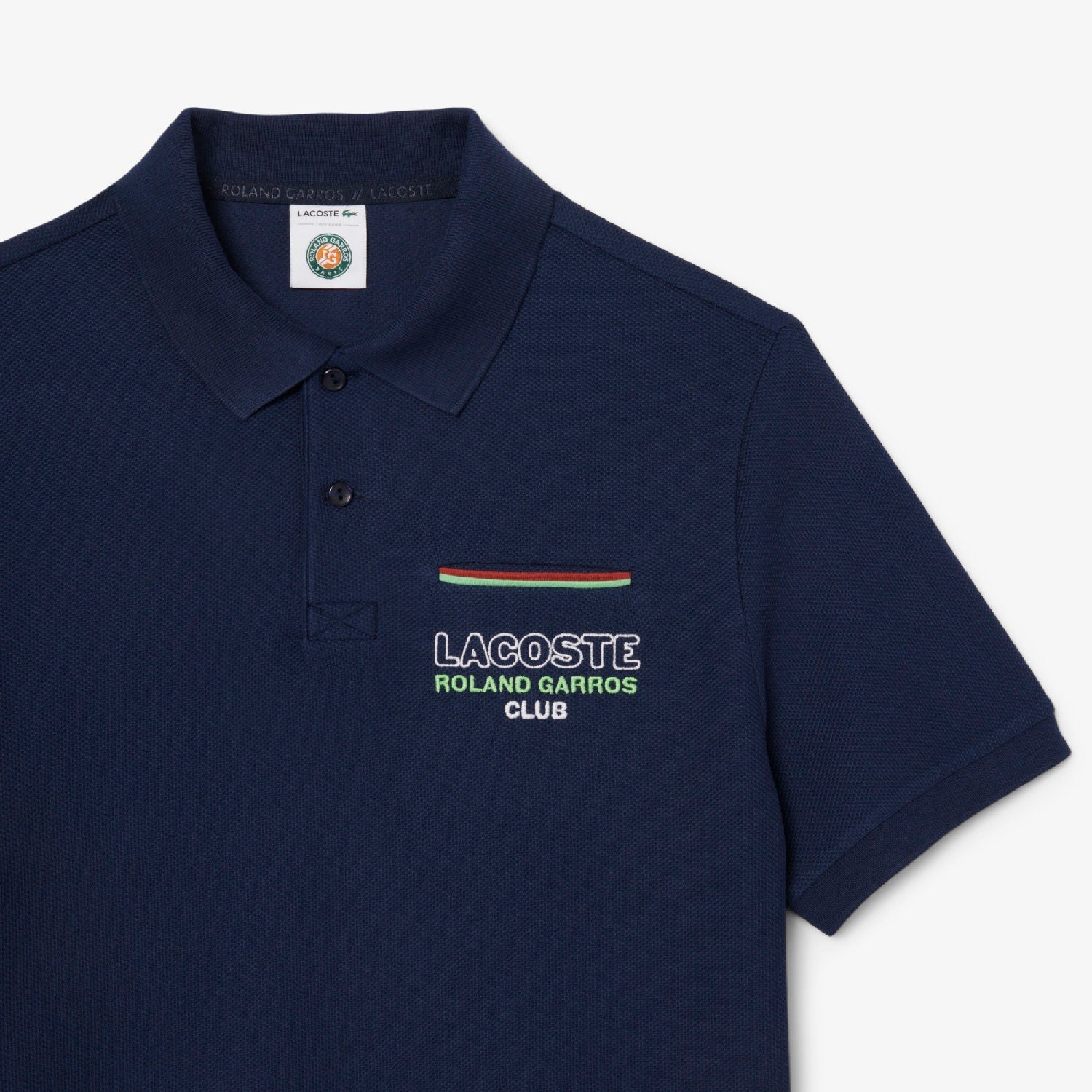 Polo coupe droite Lacoste x Roland-Garros en piqué - Marine