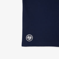 Polo coupe droite Lacoste x Roland-Garros en piqué - Marine